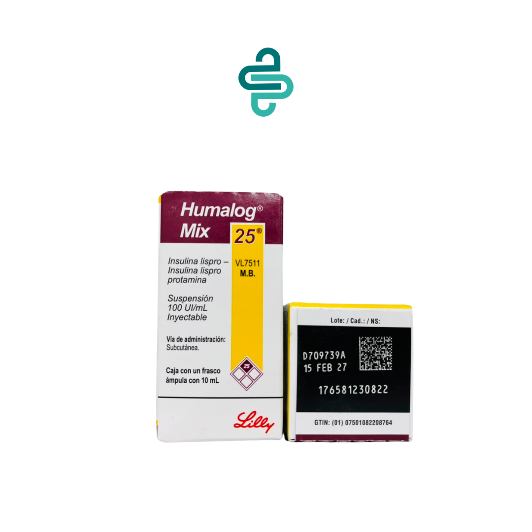 Humalog MIX25 100 UI/mL suspensión inyectable 1 frasco ámpula de 10 mL | Insulina lispro + Insulina lispro protamina - imagen 2