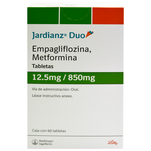 JARDIANZ DUO 12.5 mg/1000 mg 60 tabletas | Empagliflozina + Metformina