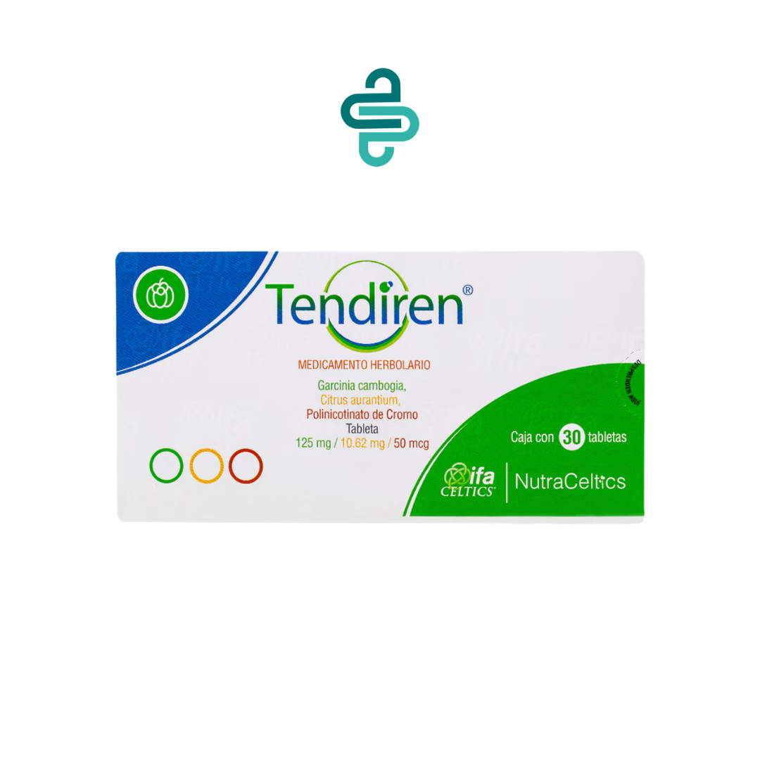 TENDIREN 125 mg/10.62 mg/50 mcg 60 tabletas | Garcinia cambogia + Citrus aurantium + Cromo