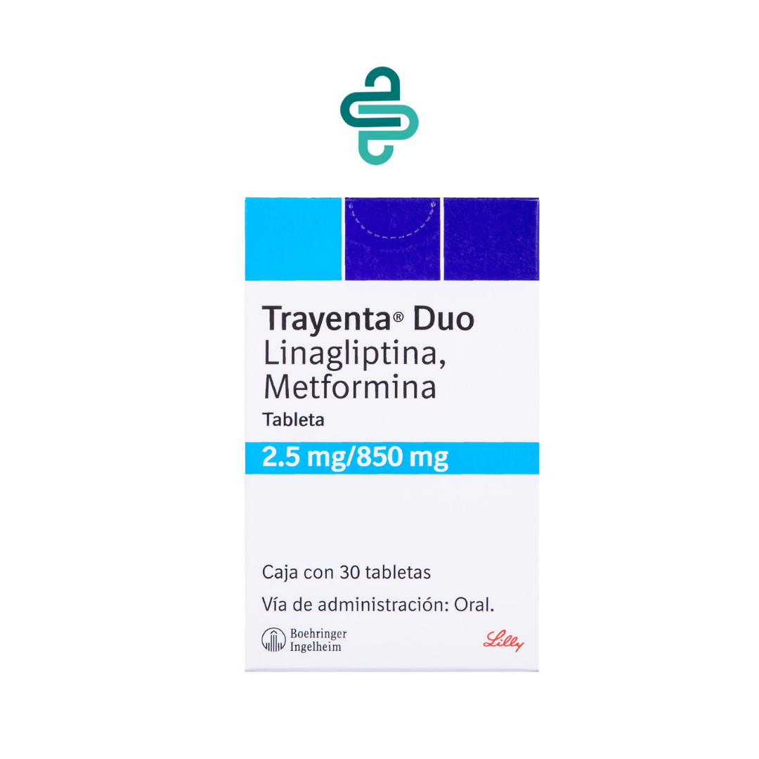 TRAYENTA DUO 2.5 mg/850 mg 60 tabletas | Linagliptina + Metformina
