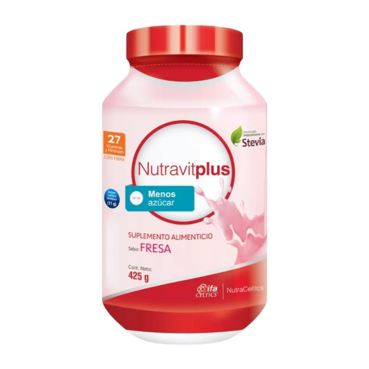 NUTRAVITPLUS sabor fresa polvo 425 g | Vitaminas y minerales
