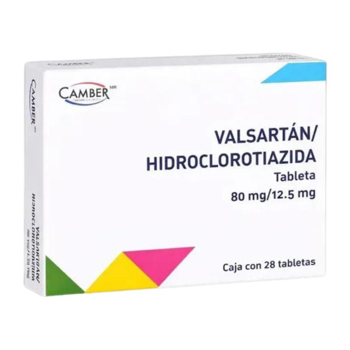 VALSARTÁN/HIDROCLOROTIAZIDA 80 mg/12.5 mg 28 tabletas | Valsartán + Hidroclorotiazida