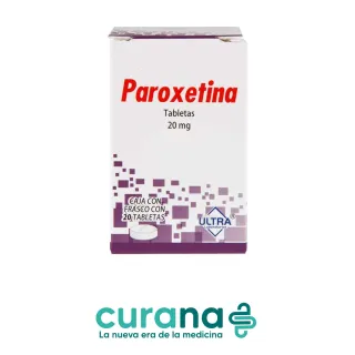 Paroxetina ULTRA 20 mg frasco con 20 tabletas | Paroxetina