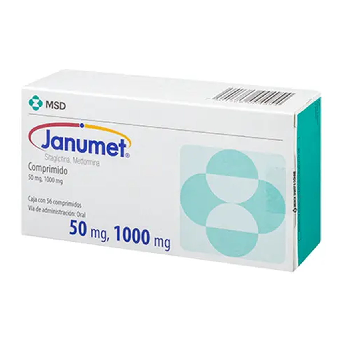 Janumet 50 mg/1000 mg 56 comprimidos | Sitagliptina + Metformina
