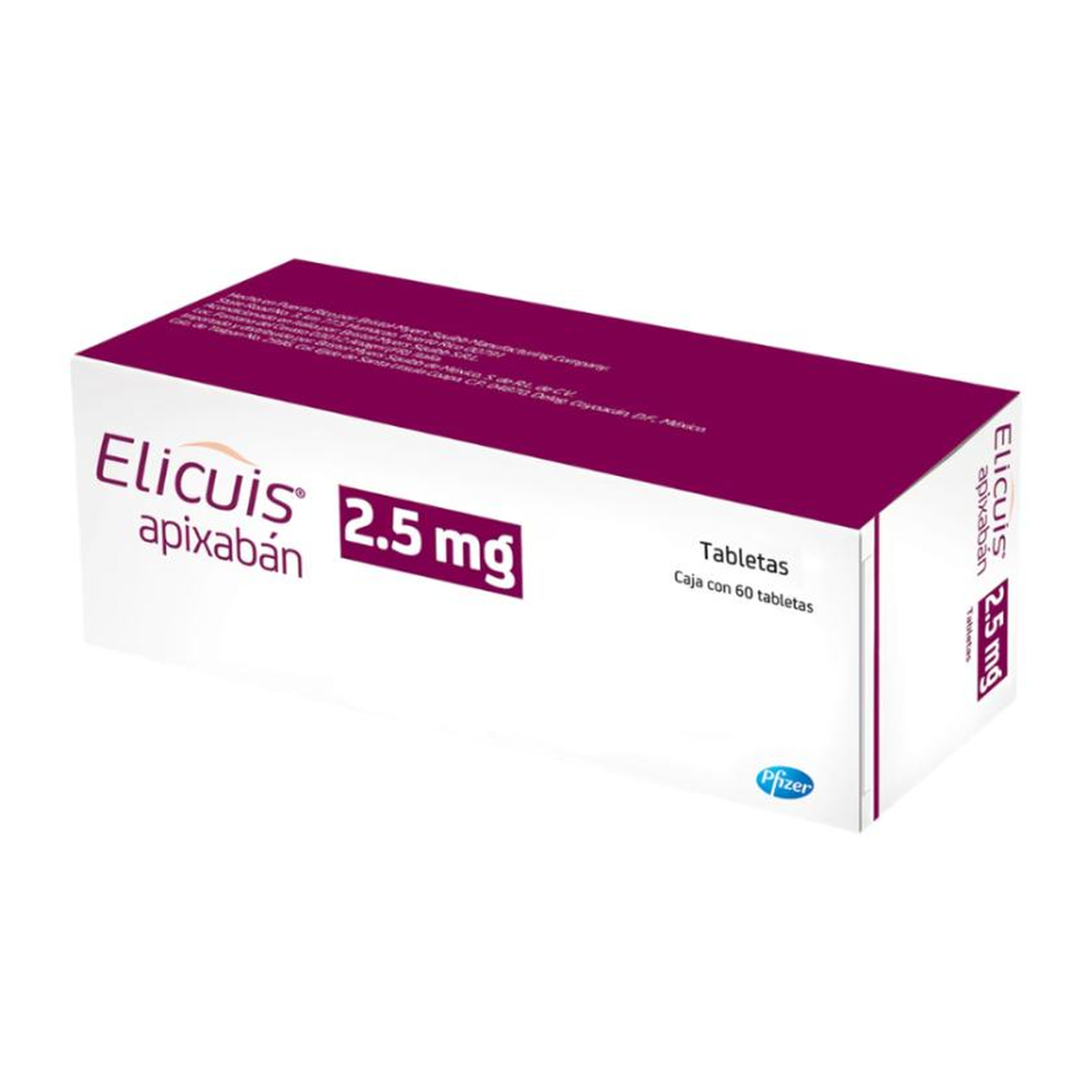 Elicuis 2.5 mg 60 tabletas | Apixabán