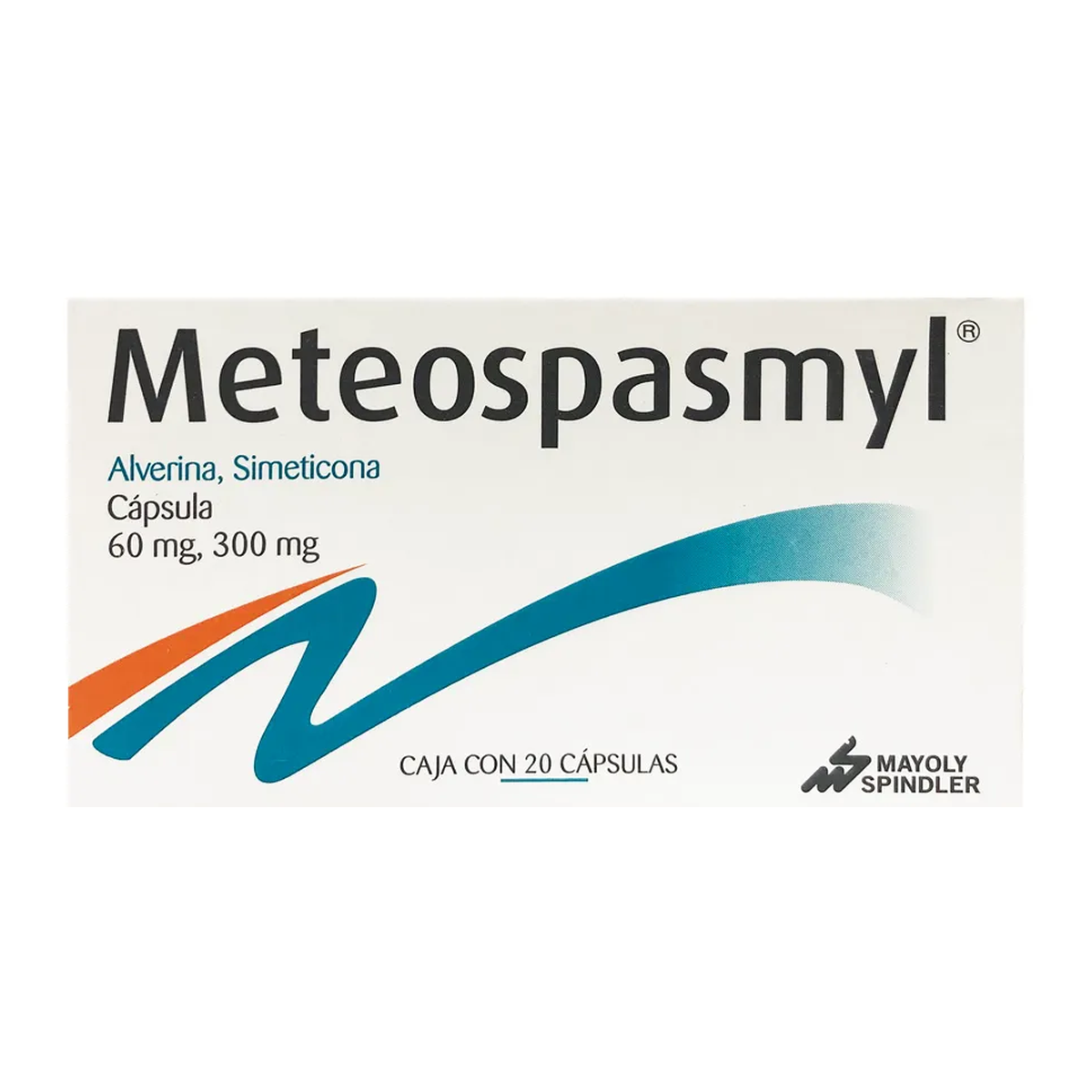 Meteospasmyl 60/300 mg 20 cápsulas | Alverina + Simeticona