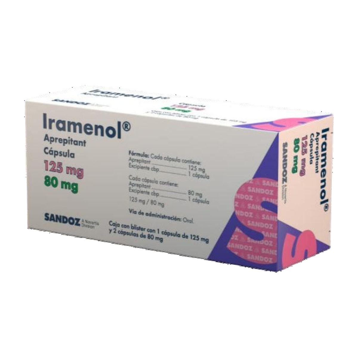 Iramenol 125 mg-1 cápsula 80 mg-2 cápsulas