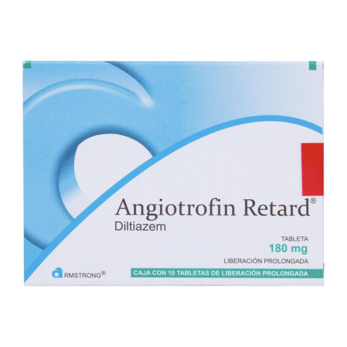 Angiotrofin RETARD 180 mg 10 tabletas de liberación prolongada | Clorhidrato de diltiazem