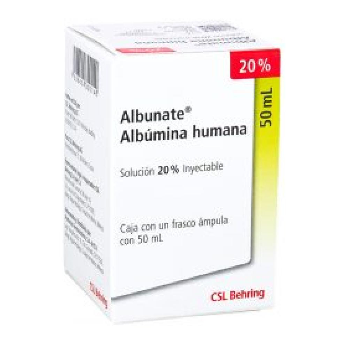 Albunate 20% solución inyectable frasco ámpula 50 mL