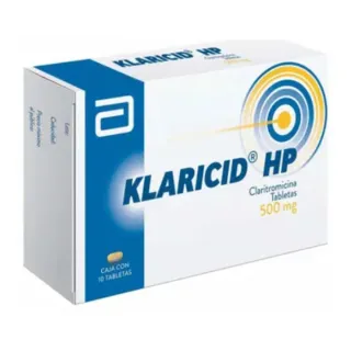 KLARICID HP 500 mg 10 tabletas | Claritromicina