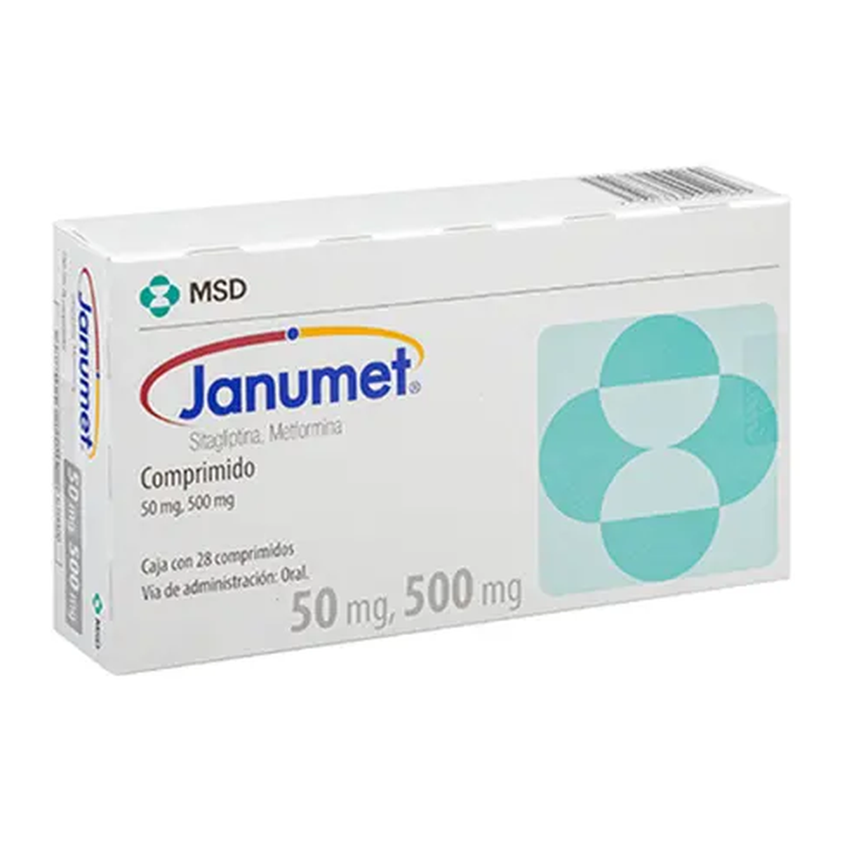 Janumet 50 mg/500 mg 28 comprimidos | Sitagliptina + Metformina