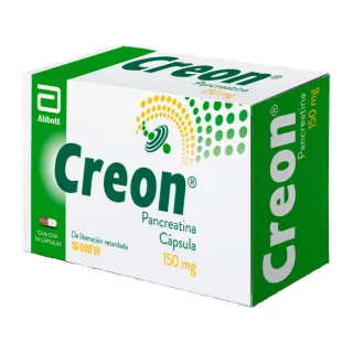 Creon 150 mg 50 cápsulas con microesferas gastrorresistentes | Pancreatina