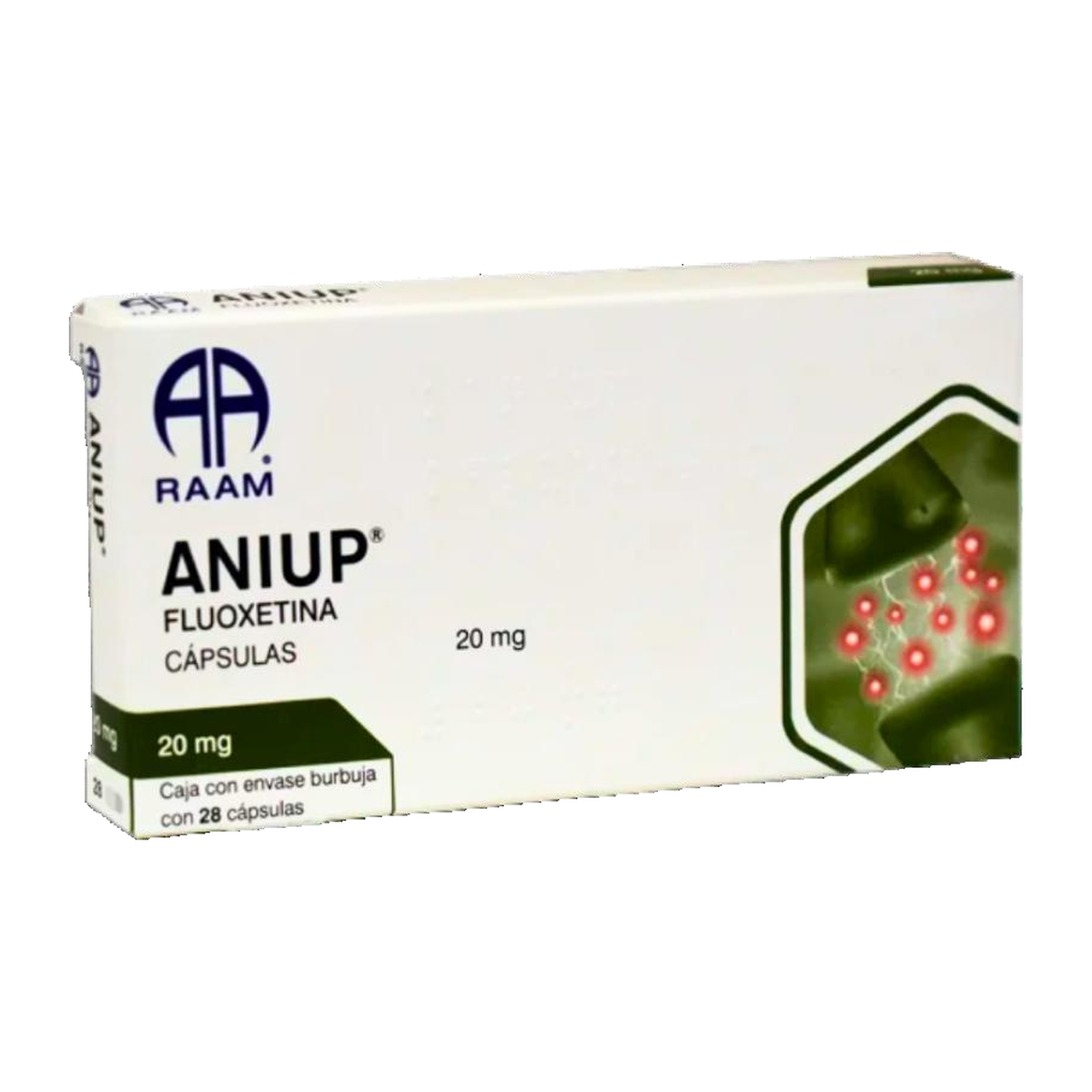 ANIUP 20 mg 28 cápsulas | Fluoxetina