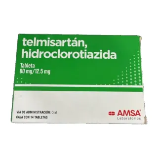 TELMISARTÁN/HIDROCLOROTIAZIDA 80 mg/12.5 mg 14 tabletas