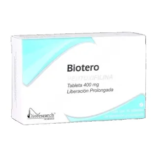 Biotero 400 mg 30 tabletas de liberación prolongada | Pentoxifilina