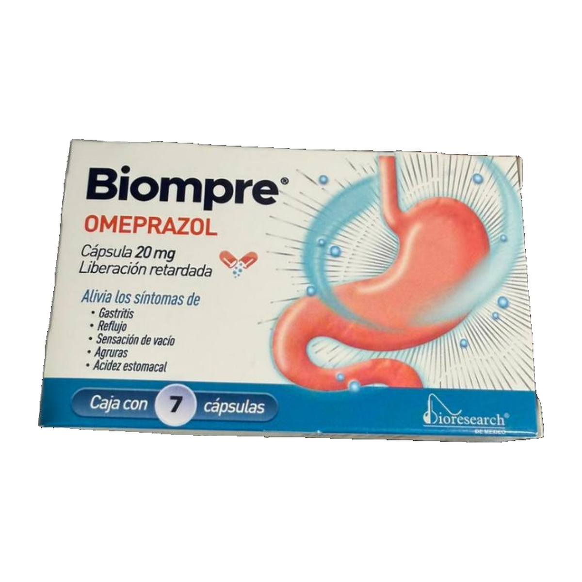 BIOMPRE 20 mg 7 cápsulas de liberación retardada | Omeprazol