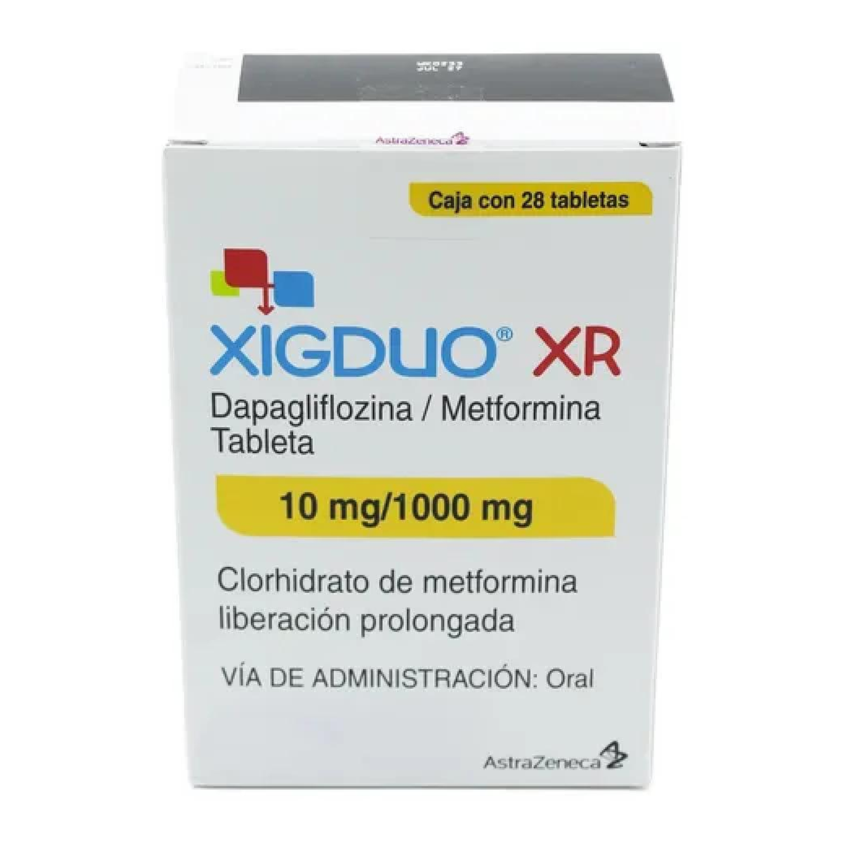 Xigduo XR 10 mg/1000 mg 28 tabletas de liberación prolongada | Dapagliflozina + Metformina