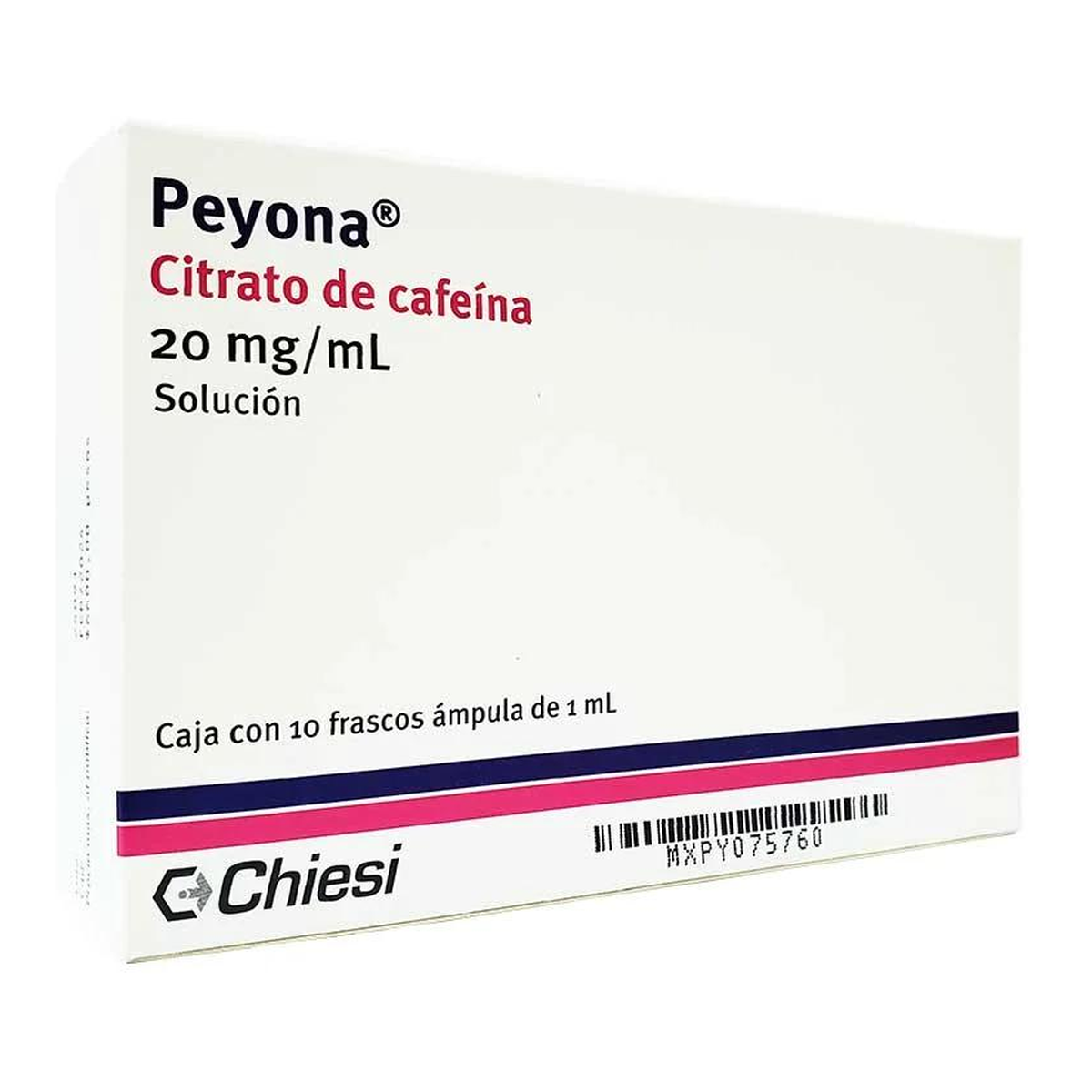 PEYONA 20 mg/mL 10 ampolletas de 1 mL | Citrato de cafeína