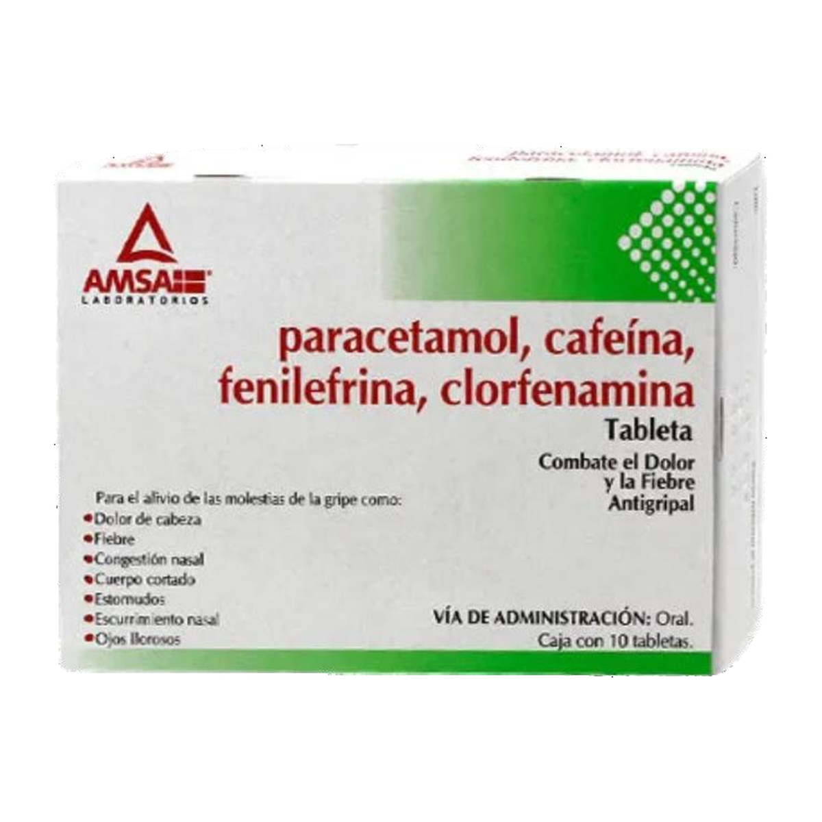 PARAC/CAFEI/FENI/CLOR 10 tabletas