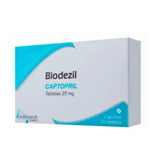 Biodezil 25 mg 30 tabletas | Captopril