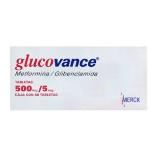 Glucovance 500 mg/5 mg 60 tabletas | Metformina + Glibenclamida