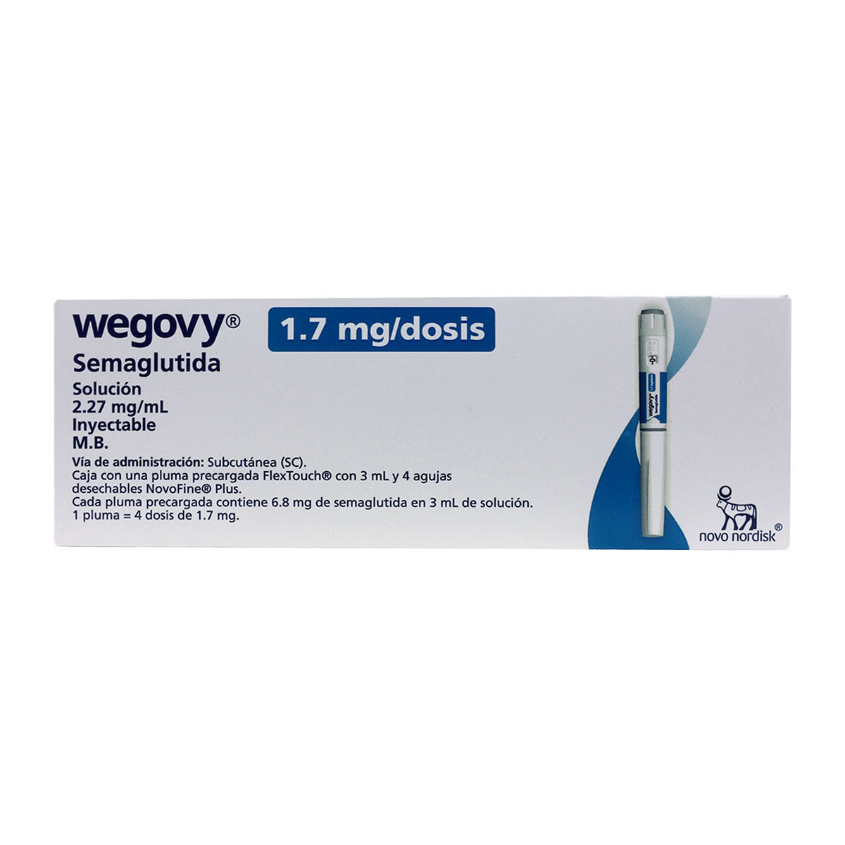 WEGOVY FLEXTOUCH 1.7 mg/dosis pluma 3 mL (4 dosis) | Semaglutida